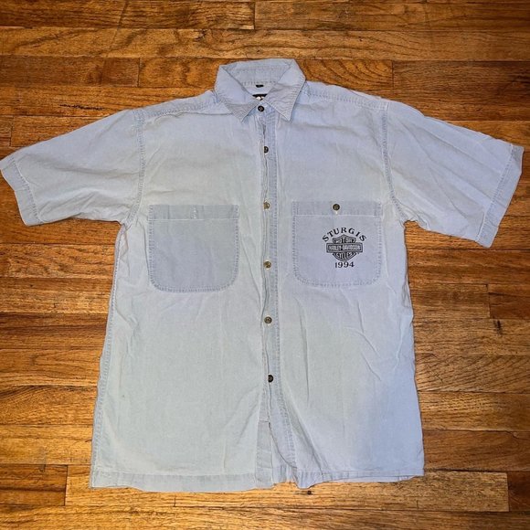 1994 Harley Davidson York PA assembly plant button down - Picture 2 of 2